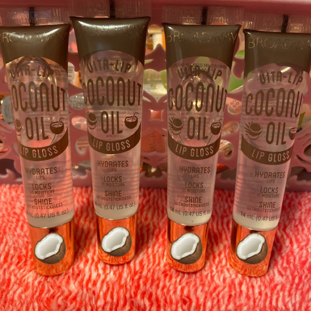 (4) Coconut oil clear lip gloss bundle lot